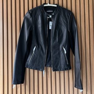 New Moto Jacket Faux Leather Black XS